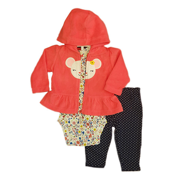 Child of Mine by Carter's Infant Girls' 3-Piece Cardigan Set- Happy sheep
