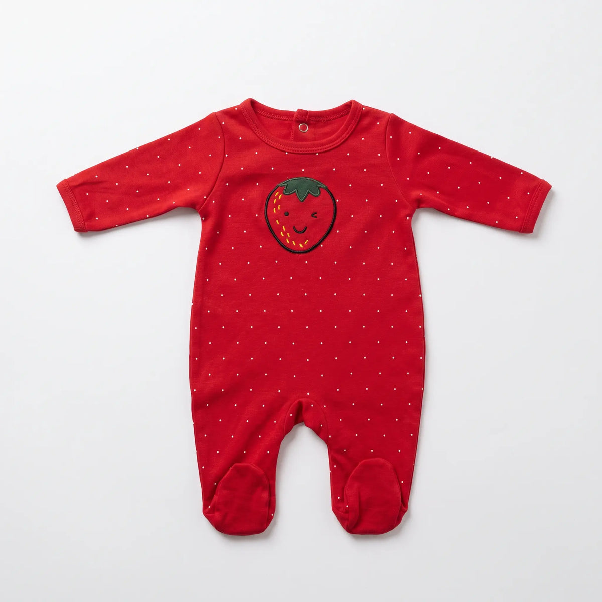 Baby Girl Strawberry Footed Romper 3-Pack | Alaya Junior