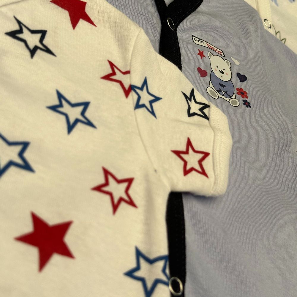 Baby Boy Pack of 3 Summer Half Sleeve Romper