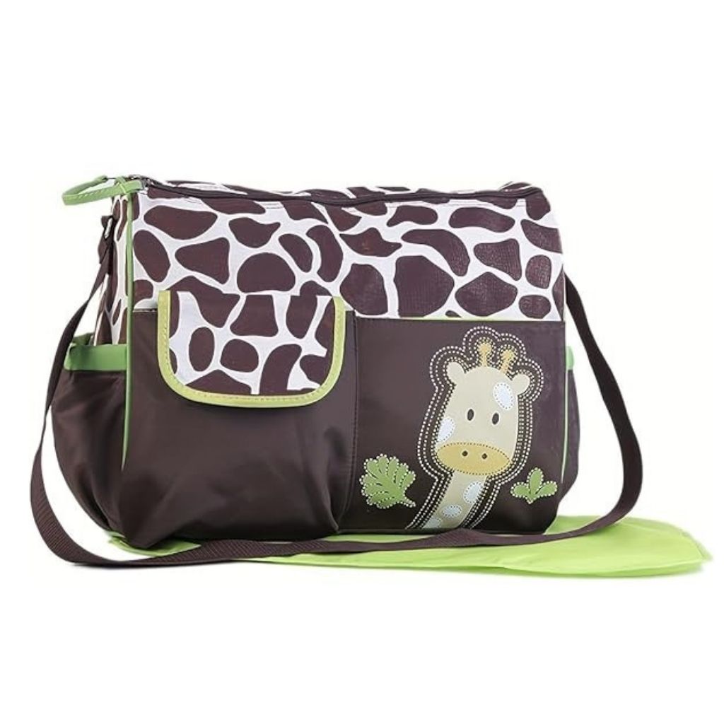 Bum Tum Baby Diaper Bag – 3-Piece Set with Changing Mat & Pouch