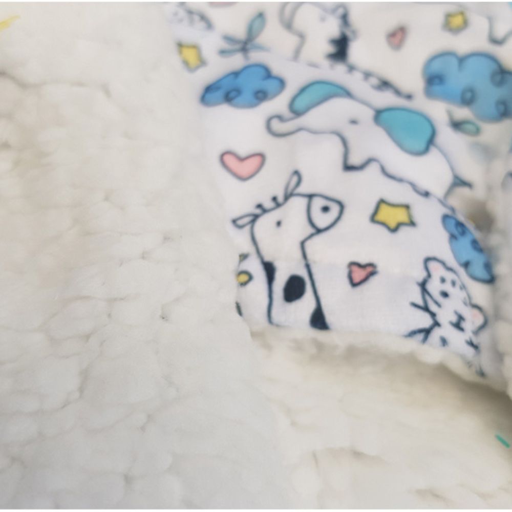 Adjustable Sherpa-Lined Winter Swaddle by Little Sparks (Blue)