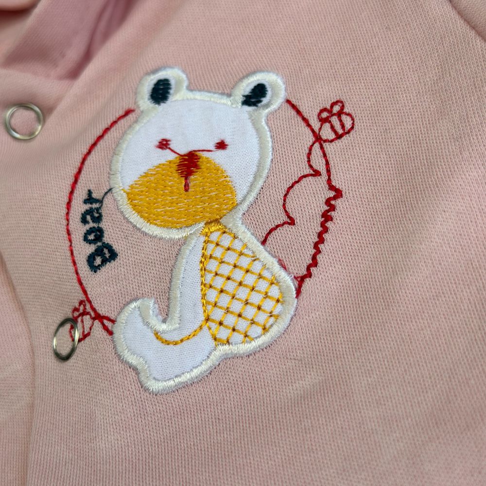 Toddler Trio: Winter Ensemble with Hooded Jacket, Bodysuit & Trousers (Pink Set)