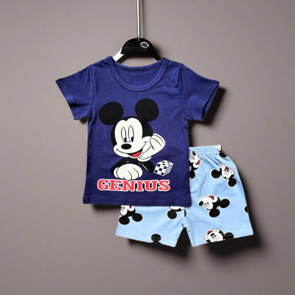 Baby Boys 2 Pcs Mickey Design Summer Short And Shirt Set