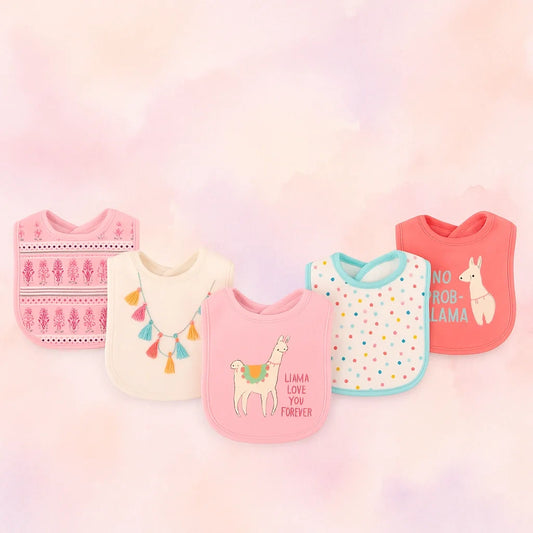 Baby Girls Pack of 5 Bibs -- SS04