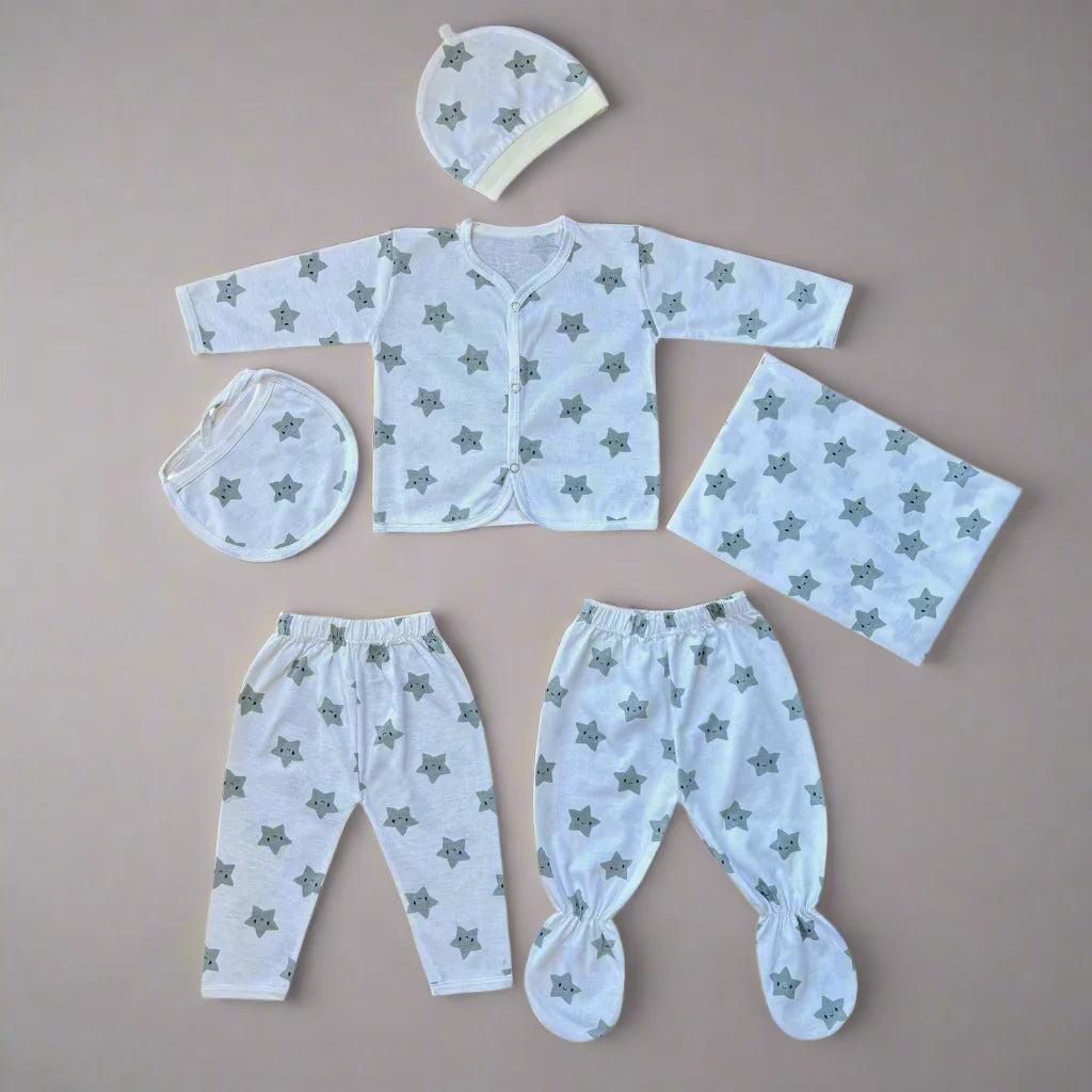 Baby Summer 7-Piece Starter Set with Wrapping Sheet