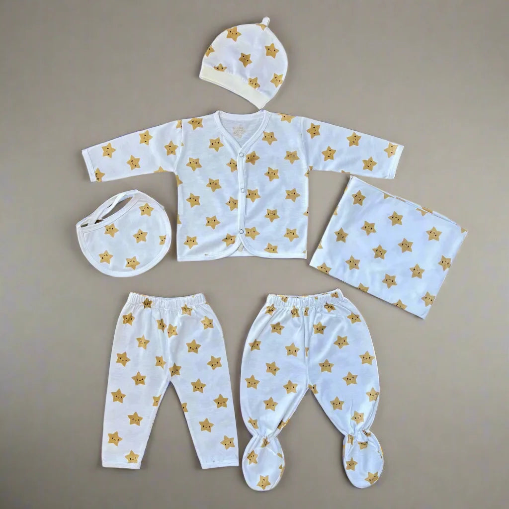 Baby Summer 7-Piece Starter Set with Wrapping Sheet