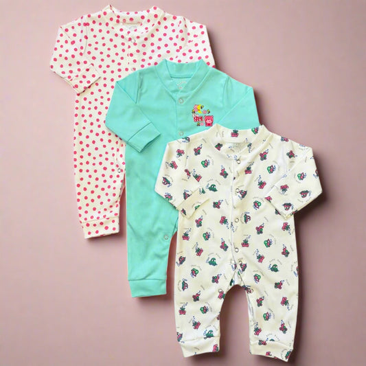 Carter's Pack of 3 Four Season Rompers- Pink Tone