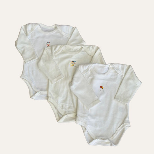 Carter's Bliss: Pack of 3 White Organic Cotton Bodysuits