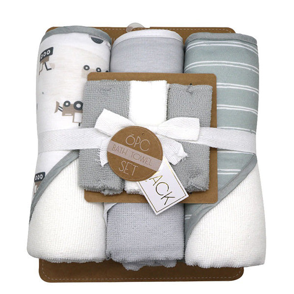 3-Piece Set of Lila & Jack Hooded Bath Towels