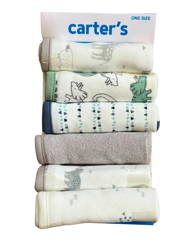 Pack Of 6 Carter's Baby Face Towels: Premium Microfiber Absorbency