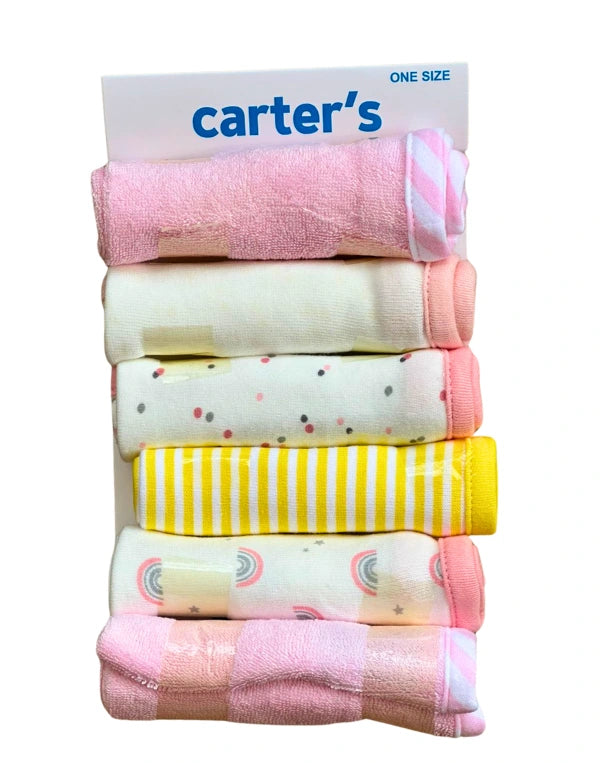 Pack Of 6 Carter's Baby Face Towels: Premium Microfiber Absorbency