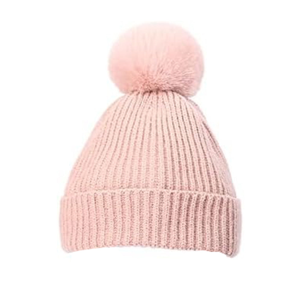 The Alaya Junior Hudson Baby Knitted Cap (0-12 Months) is a charming pink beanie with a large pom-pom, perfect for those seeking adorable baby clothing in Pakistan. Crafted with premium quality knitting.
