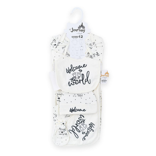 12-Piece Baby Starter Set - Complete Cotton  Newborn Essentials