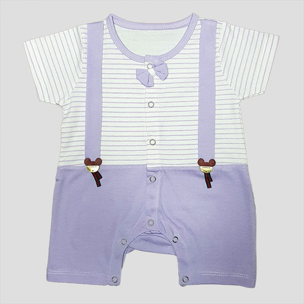 Romper with Attached Bow & Suspender