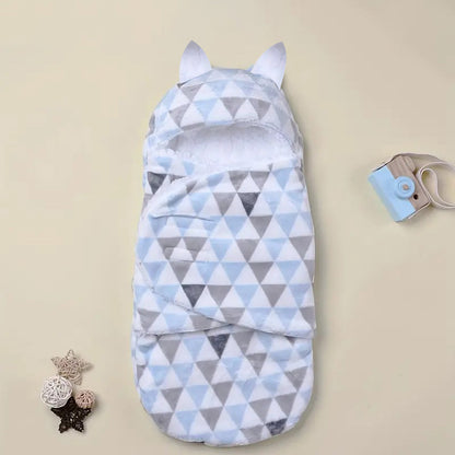 Triangle Snuggle: Ultra-Soft Fleece Sleeping Bag/Swaddle for Newborns