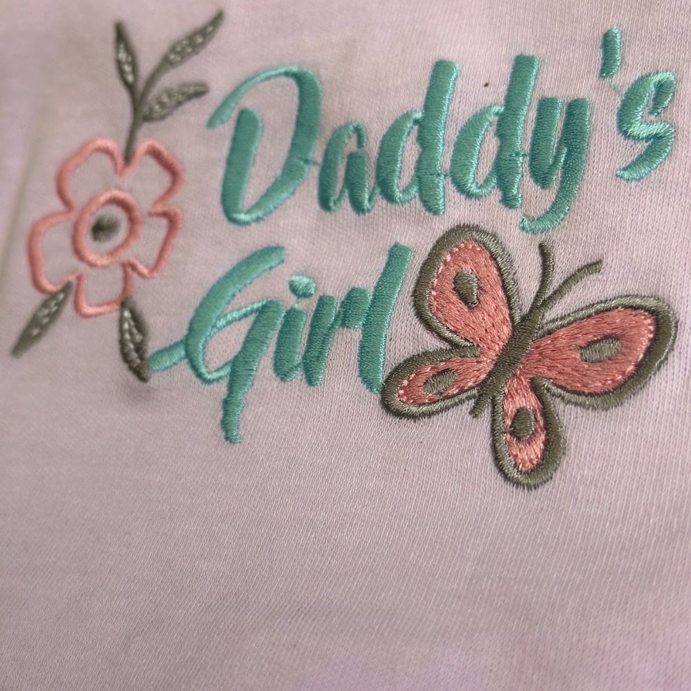 3-Piece Baby Girl Flower Imprinted Daddy's Girl Starter Set