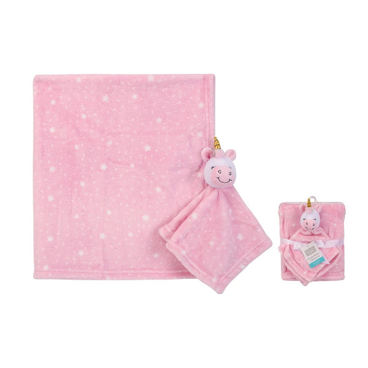 Hudson Baby Plush Blanket with Security Blanket - Star Girl Theme