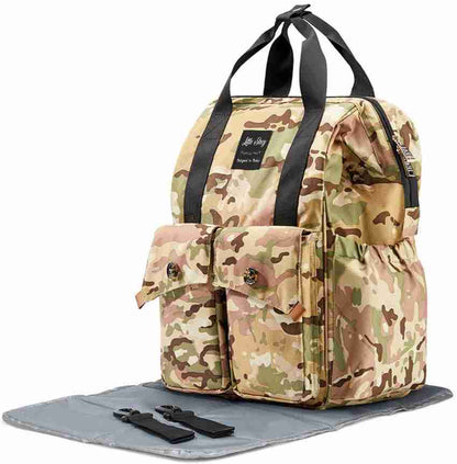 Ellie & Luke Multifunctional Diaper Bag (Camoflague)