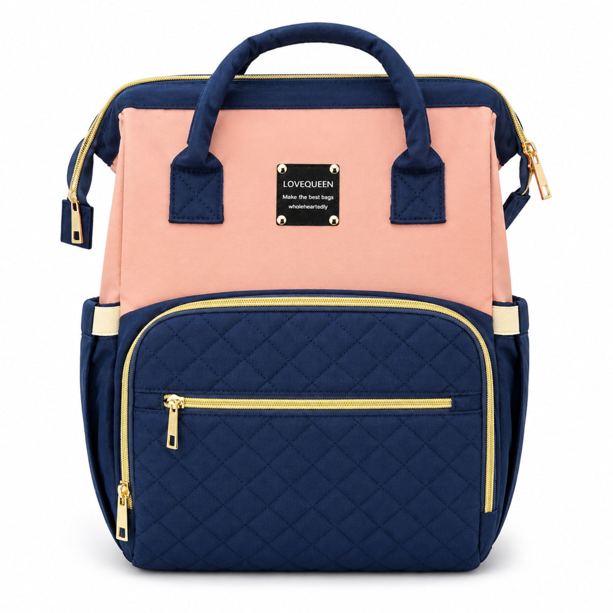 LEQUEEN 3-in-1 Multifunctional Diaper Bag Backpack with Foldable Baby Bed