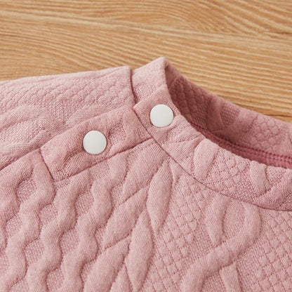 Toddler Girl/Boy Casual Set: Ribbed Sweater and Elasticized Pants