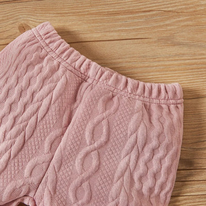 Toddler Girl/Boy Casual Set: Ribbed Sweater and Elasticized Pants