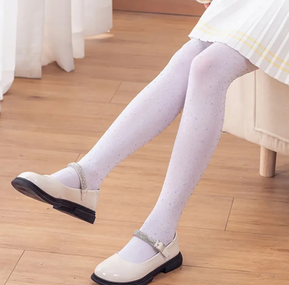 Net Baby Girls Diamond-Accented Leggings (Black & White)