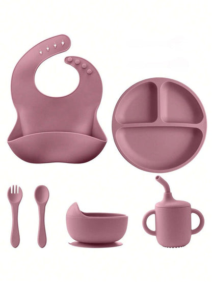 9-Piece Baby Silicone Feeding Set - BPA-Free Mealtime Essentials