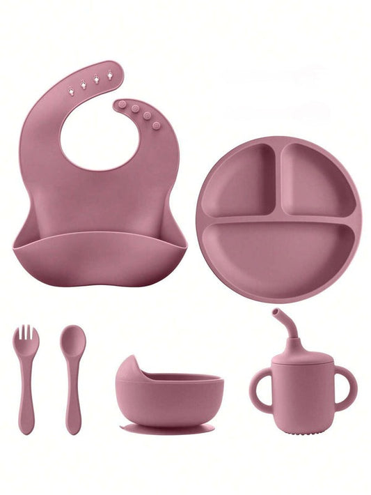 9-Piece Baby Silicone Feeding Set - BPA-Free Mealtime Essentials