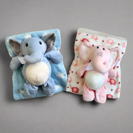 Baby Elephant Plush Toy Blanket