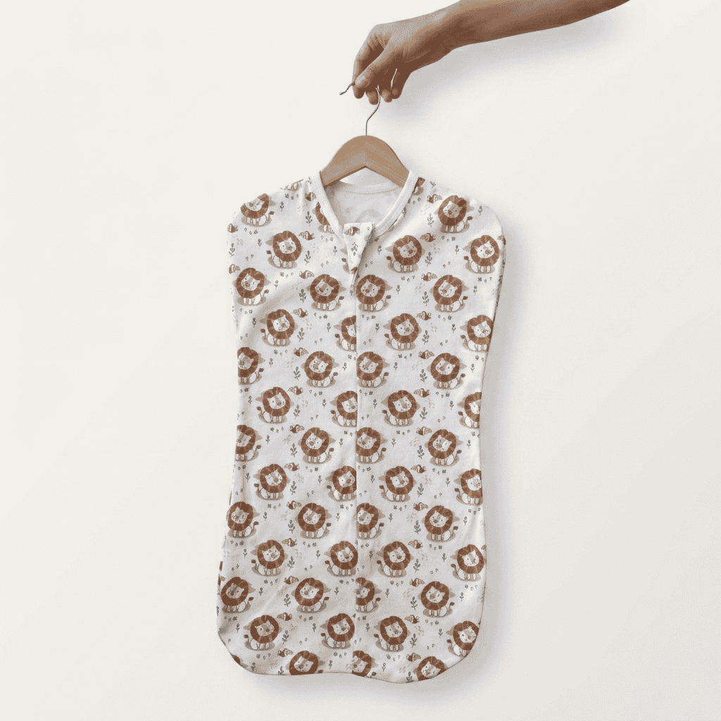 Baby Soft Cotton Swaddle Sleep Sack with Zipper (Newborn-3M 21”)
