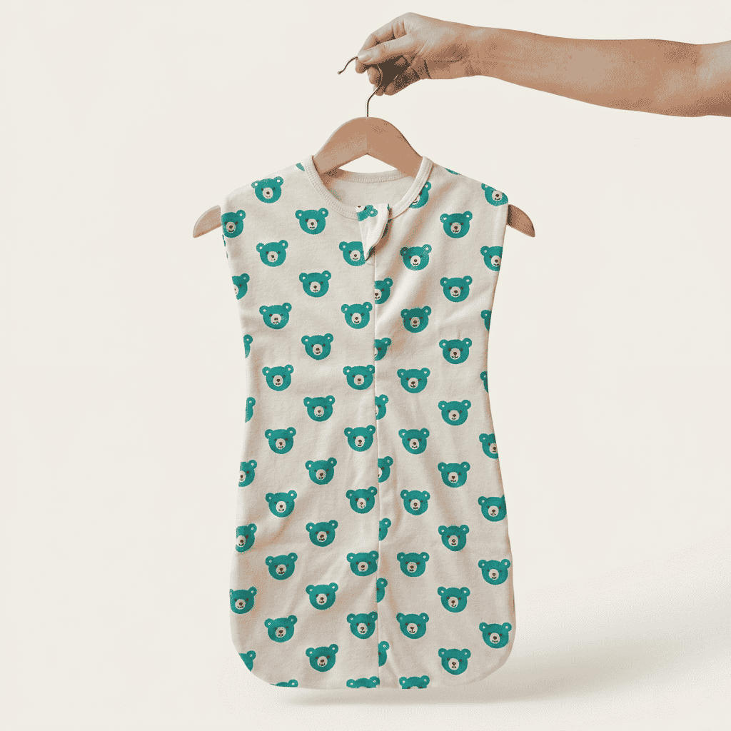 Baby Soft Cotton Swaddle Sleep Sack with Zipper (Newborn-3M 21”)