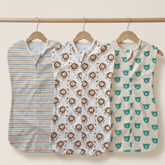 Baby Soft Cotton Swaddle Sleep Sack with Zipper (Newborn-3M 21”)