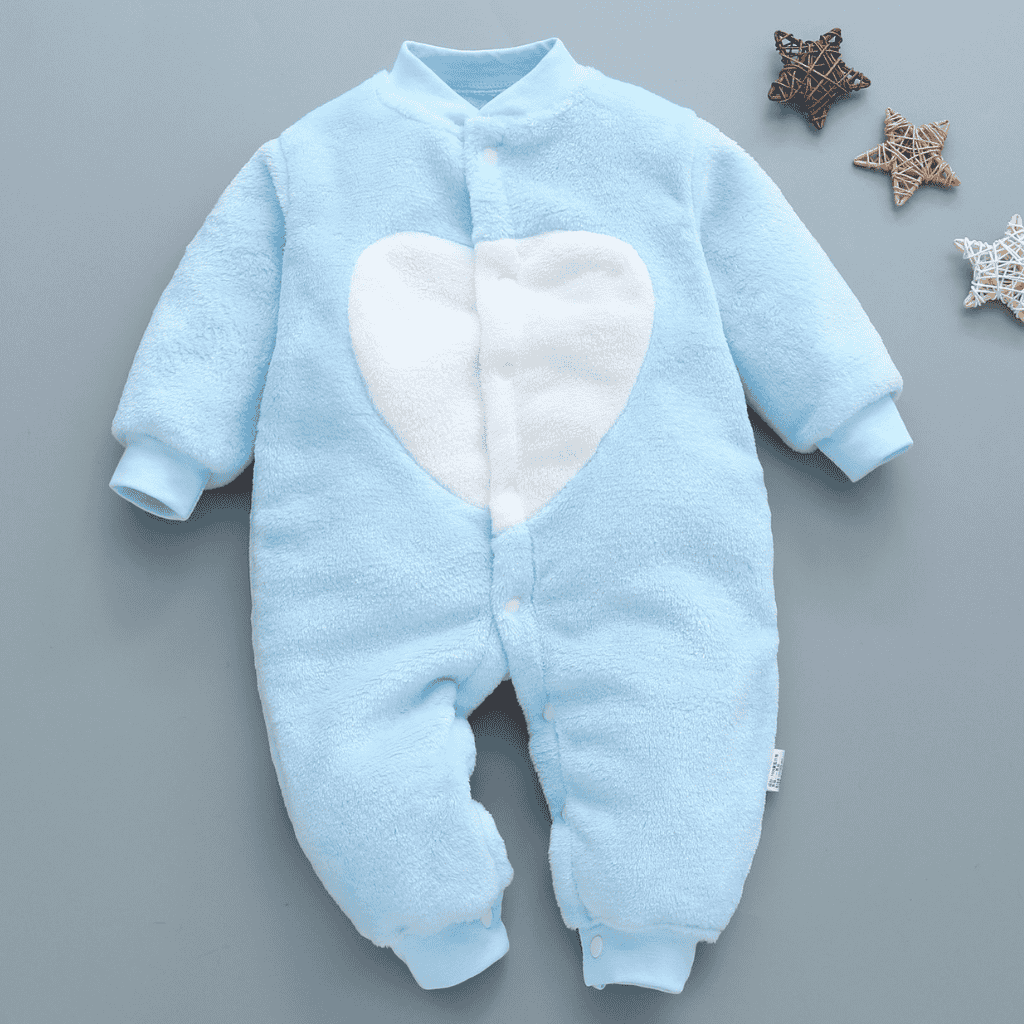 Newborn Baby Unisex Flannel Jumpsuit Rompers | Cartoon Long Sleeve