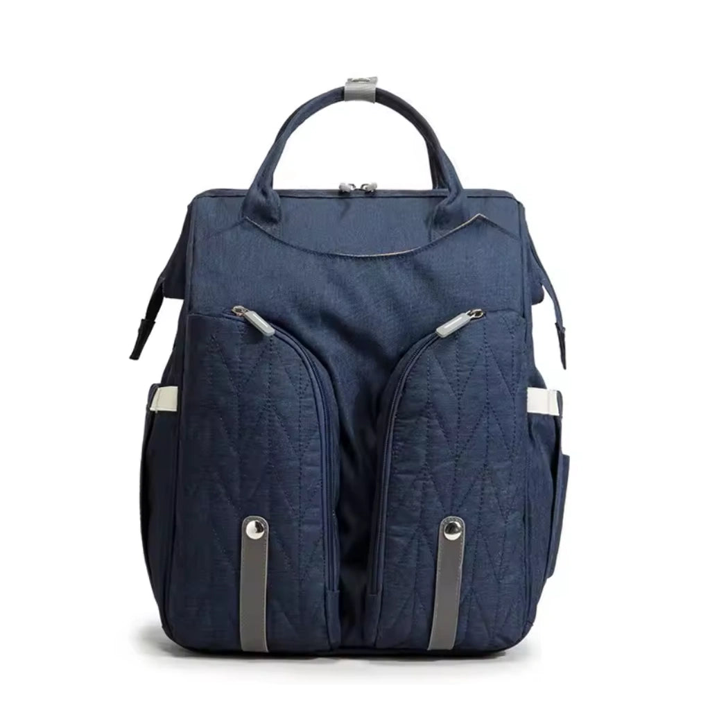 3-in-1 Multifunctional Diaper Bag Backpack with Foldable Baby Bed