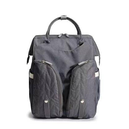 3-in-1 Multifunctional Diaper Bag Backpack with Foldable Baby Bed