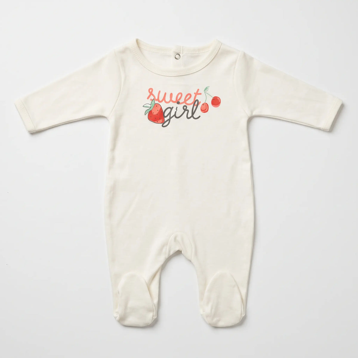 Baby Girl Strawberry Footed Romper 3-Pack | Alaya Junior
