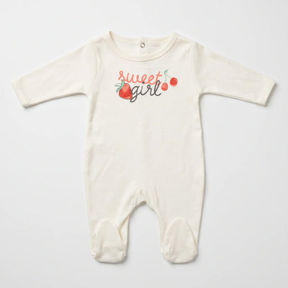 Baby Girl Strawberry Footed Romper 3-Pack | Alaya Junior