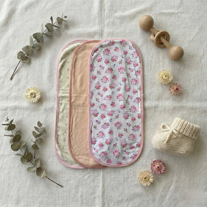 Baby Burp Cloths - Pack of 3 with Mixed Designs