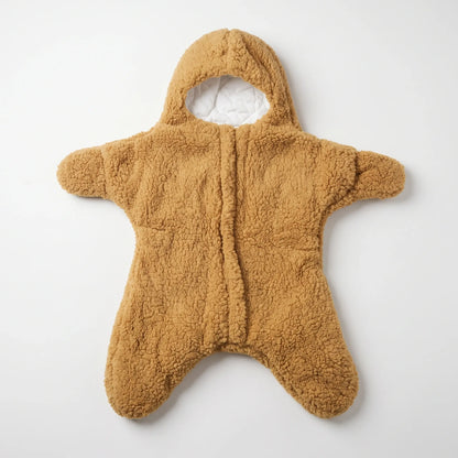 Baby Sherpa Star Suit Swaddle with Hood, 0-6M | Alaya Junior