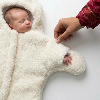 Baby Sherpa Star Suit Swaddle with Hood, 0-6M | Alaya Junior