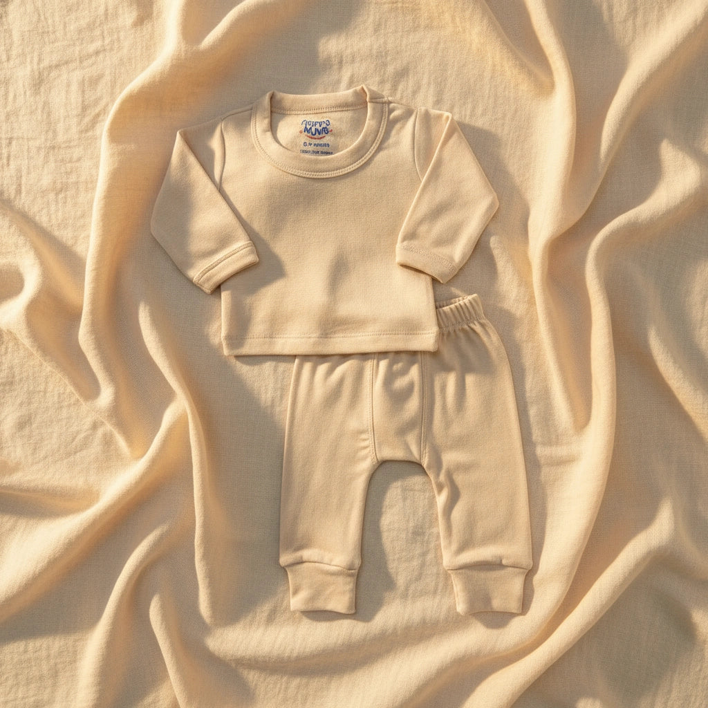 Baby Unisex 2-Piece Cotton Body Warmer Set | Thermal Top & Pants