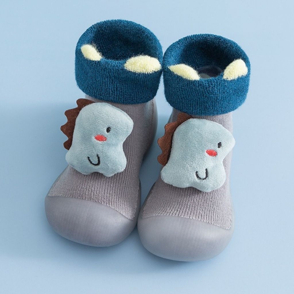 Baby Boy Girls Toddlers Moccasins Non-Skid Indoor Slipper Shoes Socks