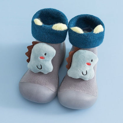 Baby Boy Girls Toddlers Moccasins Non-Skid Indoor Slipper Shoes Socks