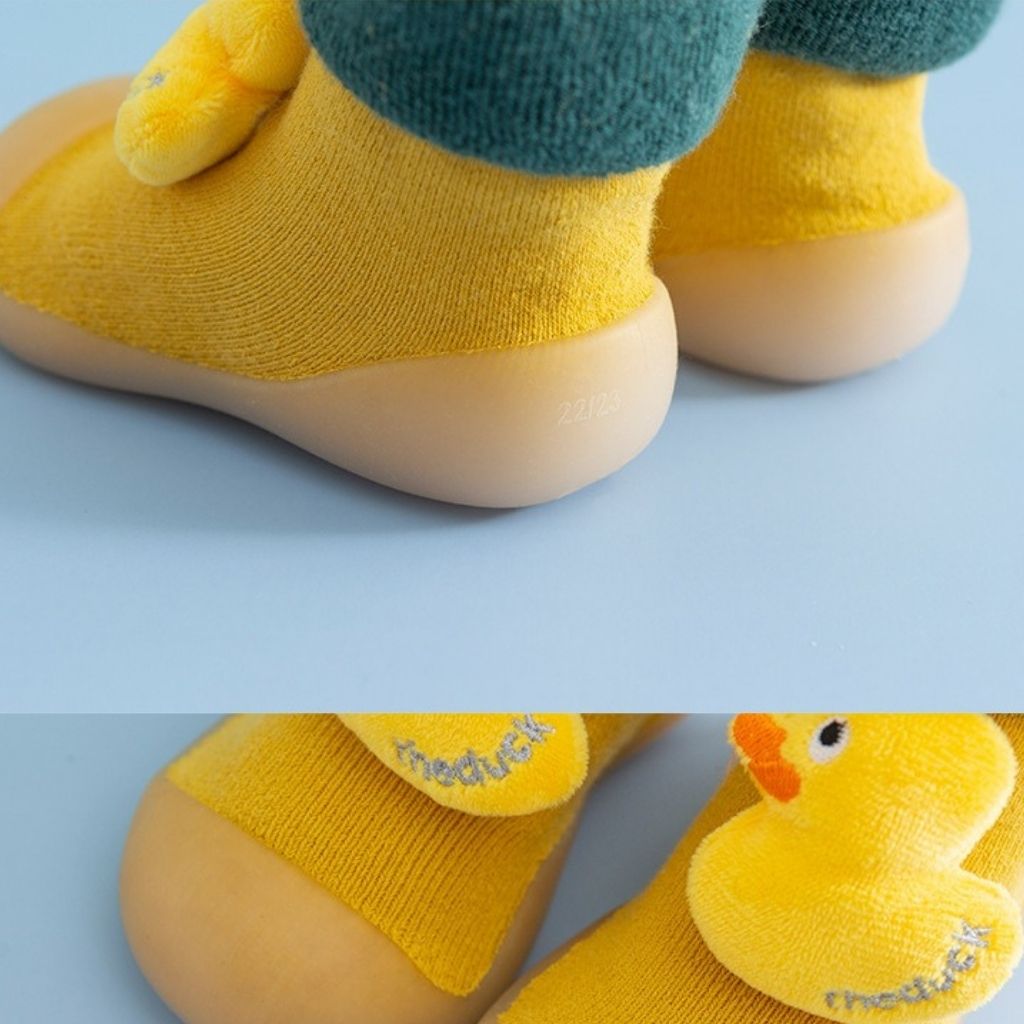 Baby Boy Girls Toddlers Moccasins Non-Skid Indoor Slipper Shoes Socks