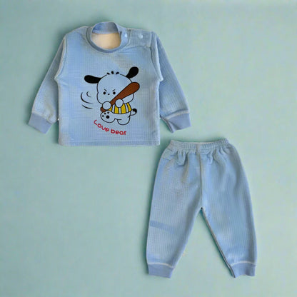 Baby Winter Velvet Sweatshirt & Trouser Set