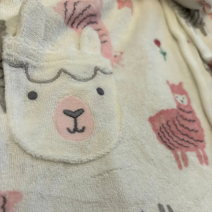 Pink Cartoon -Themed Baby Bathrobe (Made in Thailand)