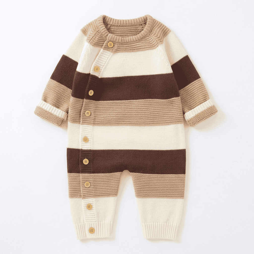 Knitted Baby boy girl Romper - Striped Newborn Clothes