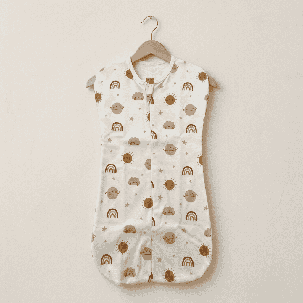 Baby Soft Cotton Swaddle Sleep Sack with Zipper (Newborn-3M 21”)