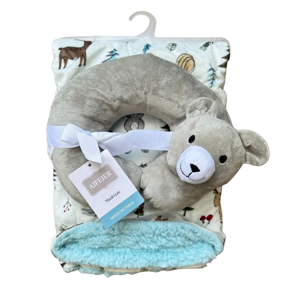 Plush Baby  Blanket with Pillow | Elephant