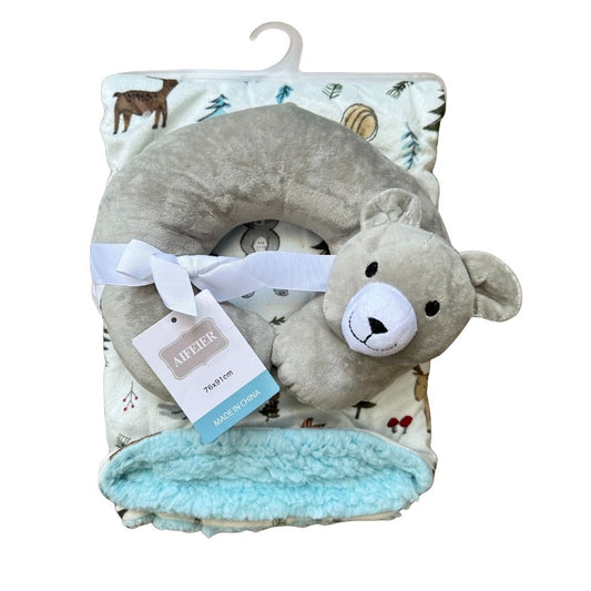 Plush Baby  Blanket with Pillow | Elephant